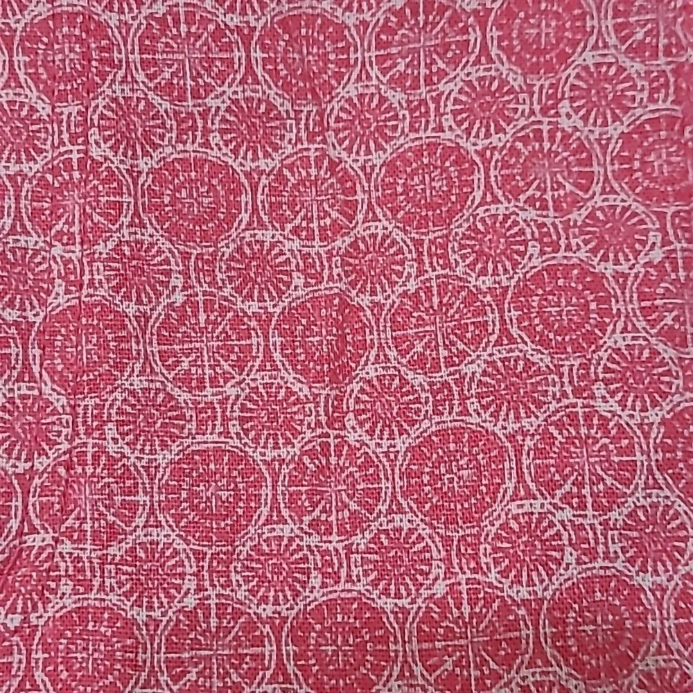 Woman Within Pink with White Pattern Linen Blend Shorts size 24W